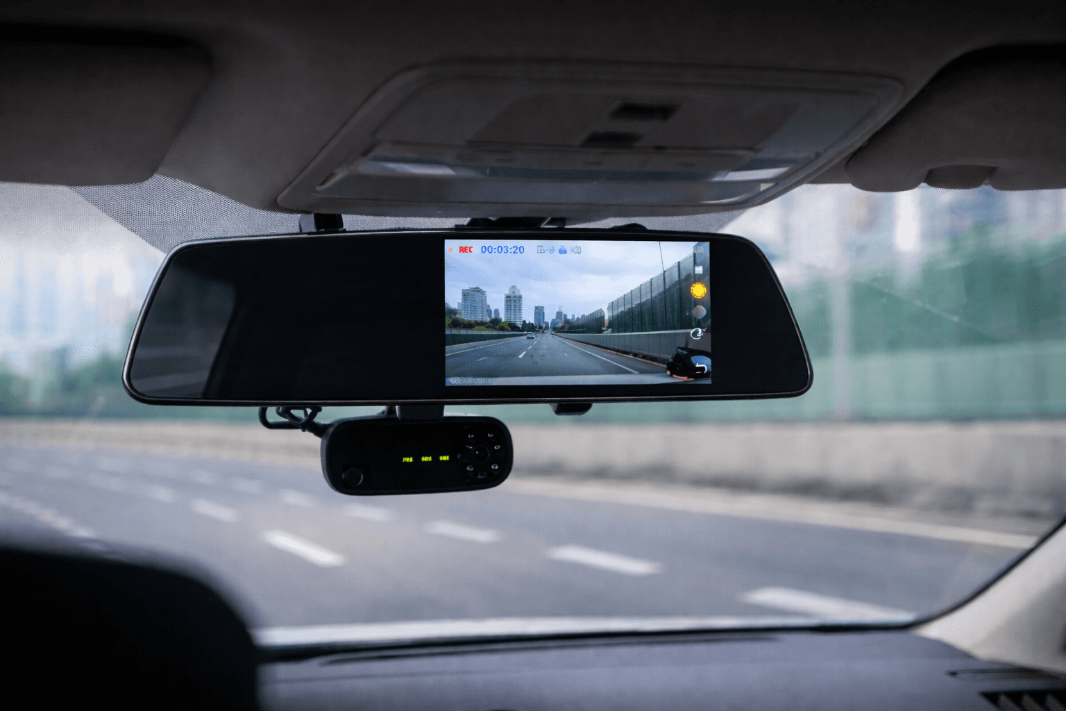 In-car dashcam and camera setup
